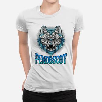 Penobscot Wolf Spirit Animal Native American Penobscot Herit Women T-shirt | Crazezy AU