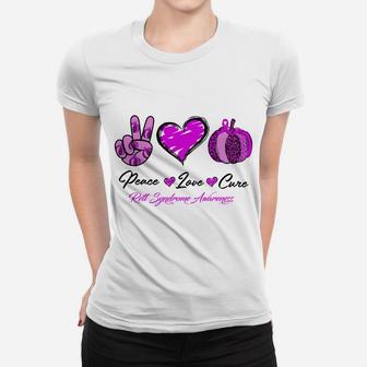 Ph Pumpkin Ribbon Rett Syndrome Awareness Month Costume Sweatshirt Women T-shirt | Crazezy