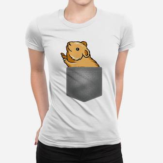 Pocket Hamster Funny Animal Cute Hamster In Pocket Women T-shirt | Crazezy UK