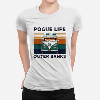 Pogue Life Outer Banks Retro Vintage Women T-shirt | Crazezy