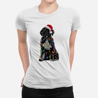 Portuguese Water Dog Christmas Lights Xmas Dog Lover Women T-shirt | Crazezy CA