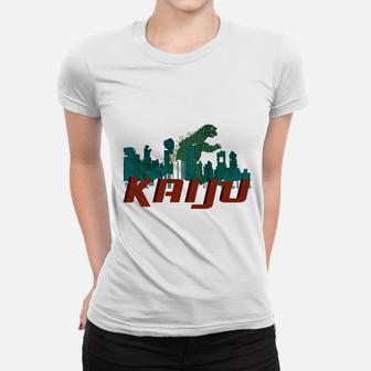 Poster Foundry Kaiju Destroying The City Women T-shirt | Crazezy
