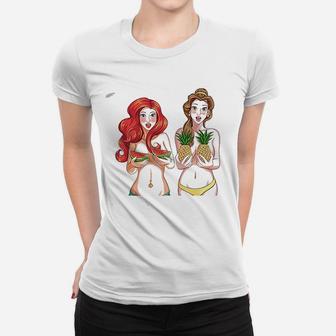 Princesses With Fruits Women T-shirt | Crazezy UK