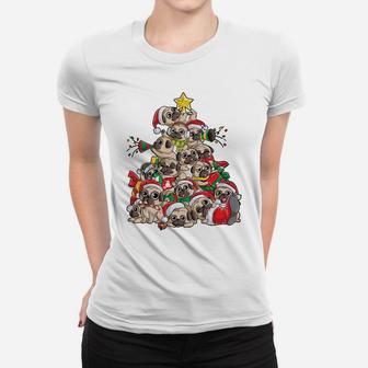 Pug Christmas Tree Dog Santa Merry Pugmas Xmas Gifts Boys Sweatshirt Women T-shirt | Crazezy