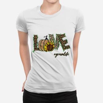 Pumpkin Love Gram Life Autum Sunflower Grandma Sweatshirt Women T-shirt | Crazezy