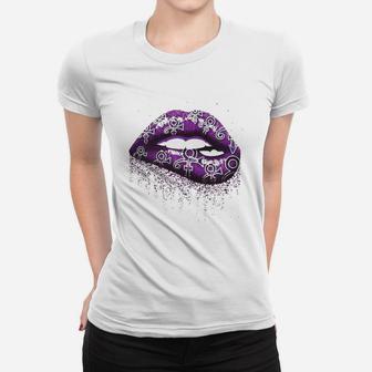 Purple Teardrops Of Rain Love Lip Tribute Gift Women T-shirt | Crazezy DE