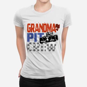 Race Car Themed Birthday Party Gift Grandma Pit Crew Costume Women T-shirt | Crazezy UK