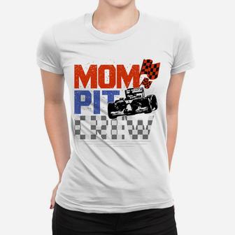 Race Car Themed Birthday Party Gift Mom Pit Crew Costume Women T-shirt | Crazezy