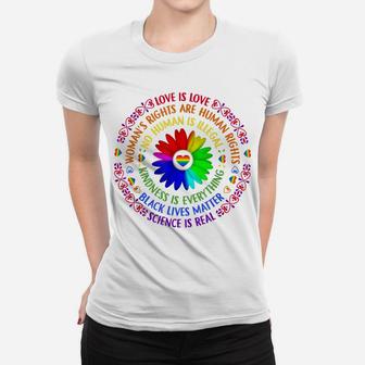 Rainbow Black Lives Matter Science Lgbt Pride Flower Women T-shirt | Crazezy CA