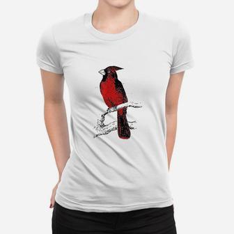 Red Cardinal Bird Love Bird Watching Vintage Women T-shirt | Crazezy