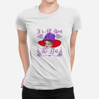 Red Hat Its All About The Hat Vintage Style Women T-shirt | Crazezy