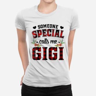 Red Plaid My Favorite People Call Me Gigi Shirt New Grandma Women T-shirt | Crazezy
