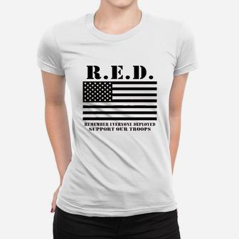 Red Support Our Troops Women T-shirt | Crazezy UK