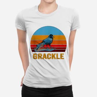 Retro Vintage Style Sunset Grackle Women T-shirt | Crazezy