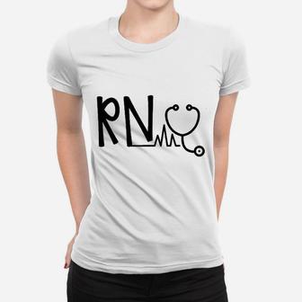 Rn Heart Beat Monitor Registered Nurse Job Women T-shirt | Crazezy DE