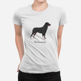 Rottweiler Fun Dog Women T-shirt | Crazezy