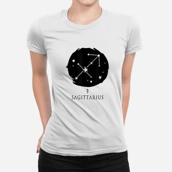 Sagittarius Sign Zodiac Astrology Constellation Star Women T-shirt | Crazezy