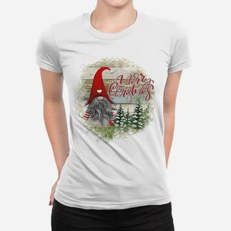 Santa Claus Garden Gnome Merry Christmas - Christmas Gnome Sweatshirt Women T-shirt | Crazezy