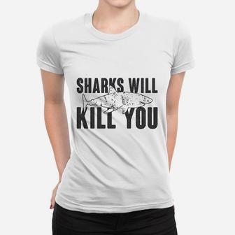 Sharks Animal Lover Women T-shirt | Crazezy