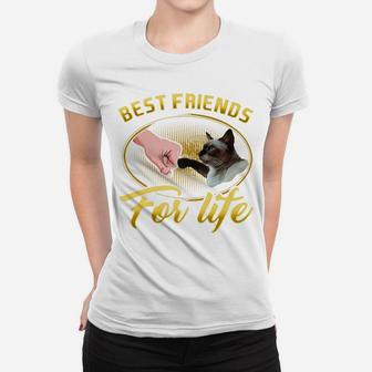 Siamese Cat Best Friends For Life Gift Friends Funny Design Women T-shirt | Crazezy AU