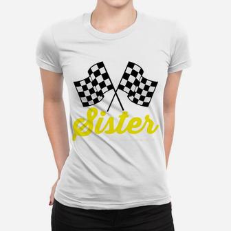 Sister Pit Crew For Racing Party Team Costume Dark Women T-shirt | Crazezy