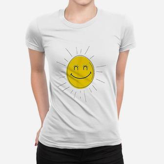 Smiley Face Sunshine Sun Image Happy Fun Smile Women T-shirt | Crazezy AU