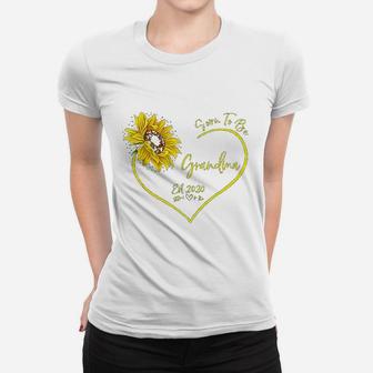 Soon To Be Grandma Promoted To Grandma Sunflower Pregnancy Women T-shirt - Thegiftio UK