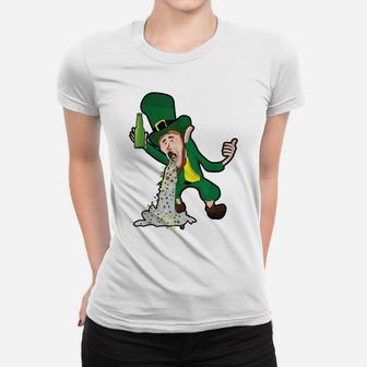 St Patrick Day Funny Leprechaun Irish Culture Drinking Green Women T-shirt | Crazezy AU