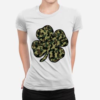 St Patrick's Day Army Lucky Charm Irish Clover Shamrock Women T-shirt | Crazezy AU