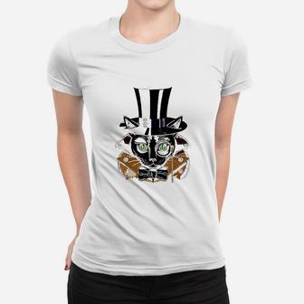 Steampunk Black Cat Women T-shirt - Thegiftio