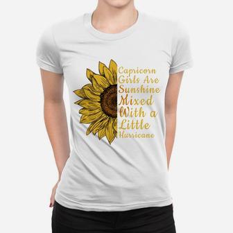 Sunflower Capricorn Woman December And January Birthday Gift Women T-shirt | Crazezy