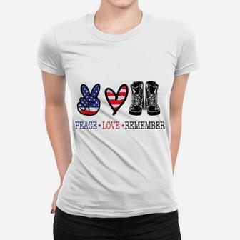 Thank You Veterans Day American Flag Heart Military Army Women T-shirt | Crazezy DE
