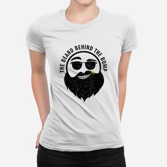 The Beard Behind The Bump Funny Beard Bump Women T-shirt | Crazezy AU