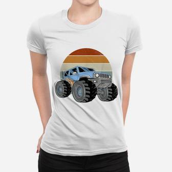 Unique Monster Truck Gifts For Boys Girls Retro Vintage Women T-shirt | Crazezy