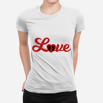 Valentines Day Pregnancy Announcement Love Heart Women T-shirt - Thegiftio UK