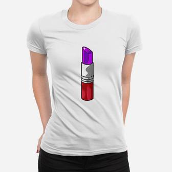 Vintage 70S Retro Purple Lipstick Women T-shirt | Crazezy