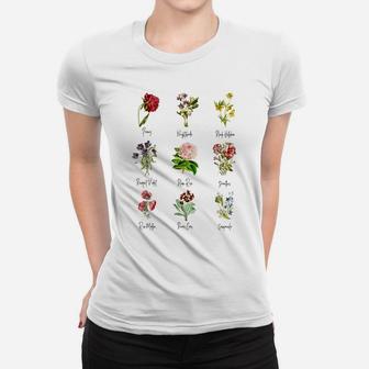 Vintage Botanical Floral Flower Garden Shirt Tshirt Tee Women T-shirt | Crazezy AU