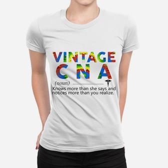Vintage Nurse Noun Definition Knows More Than She Says Funny Women T-shirt | Crazezy DE