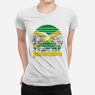Vintage Retro Jamaica Flag Jamaican Women T-shirt | Crazezy