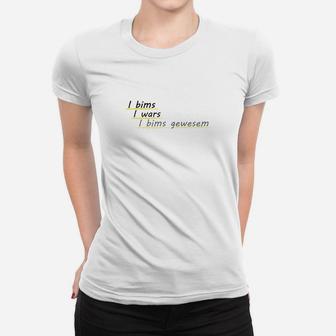 Weißes Frauen Tshirt mit I bims-Slogan, Lässige Jugend Streetwear - Seseable