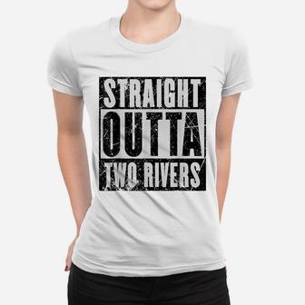 Wheel Of Time Straight Outta Two Rivers Distressed Women T-shirt | Crazezy
