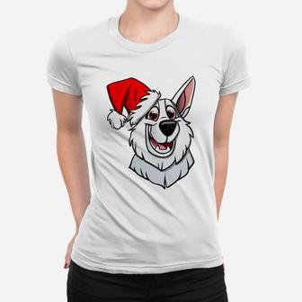 White German Shepherd Christmas Women T-shirt | Crazezy CA