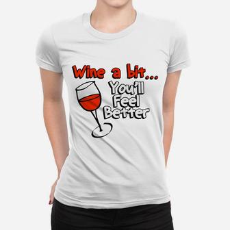 Wine Happy Hour Cute Gift Funny Women Fashion Women T-shirt - Thegiftio UK