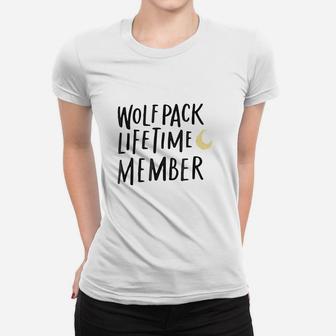 Wolf Pack Lifetime Member Funny Wolves Women T-shirt - Thegiftio UK