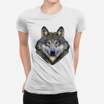 Wolf Shirt Wolf Spirit Animal Lone Wolf Face Cool Wolf Women T-shirt | Crazezy AU