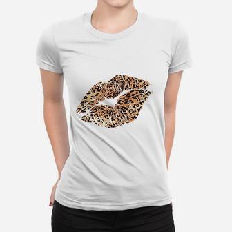 Women Leopard Lips Summer Women T-shirt | Crazezy DE