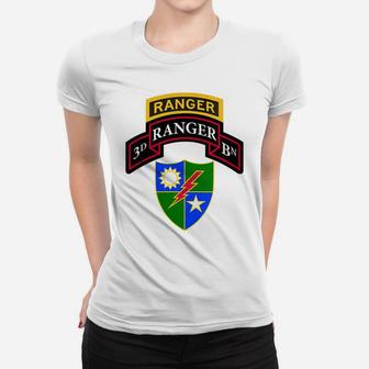 Womens 3Rd Army Ranger Shirt - Scroll, Tab, And Dui - Center Women T-shirt | Crazezy