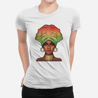 Womens Ankara African Queen Rasta Empress Black Girl Magic Melanin Women T-shirt | Crazezy CA