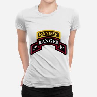 Womens Army Ranger Shirt - 2Nd Ranger - Scroll & Tab - Center Women T-shirt | Crazezy