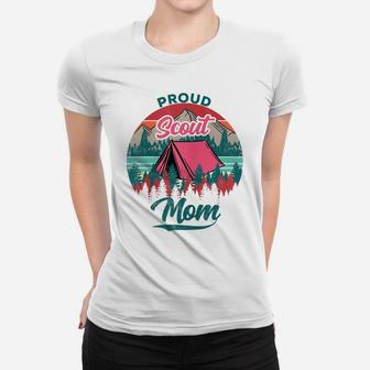 Womens Camping Mother- Proud Scout Mom Women T-shirt | Crazezy CA